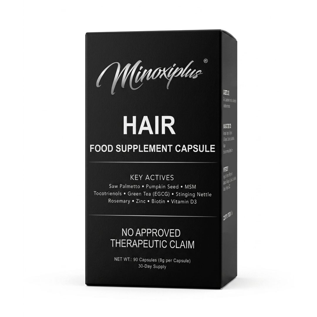 Minoxiplus Hair Growth Supplement Biotin + Saw Palmetto + Vitamin D3 | Anti-Hair Fall & Thinning | 90 Capsules 30-Day Supply - Image 2